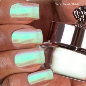 Lot of 5 New Sistaco Mineral Nail Pots - Blues, Greens, and Yellow!